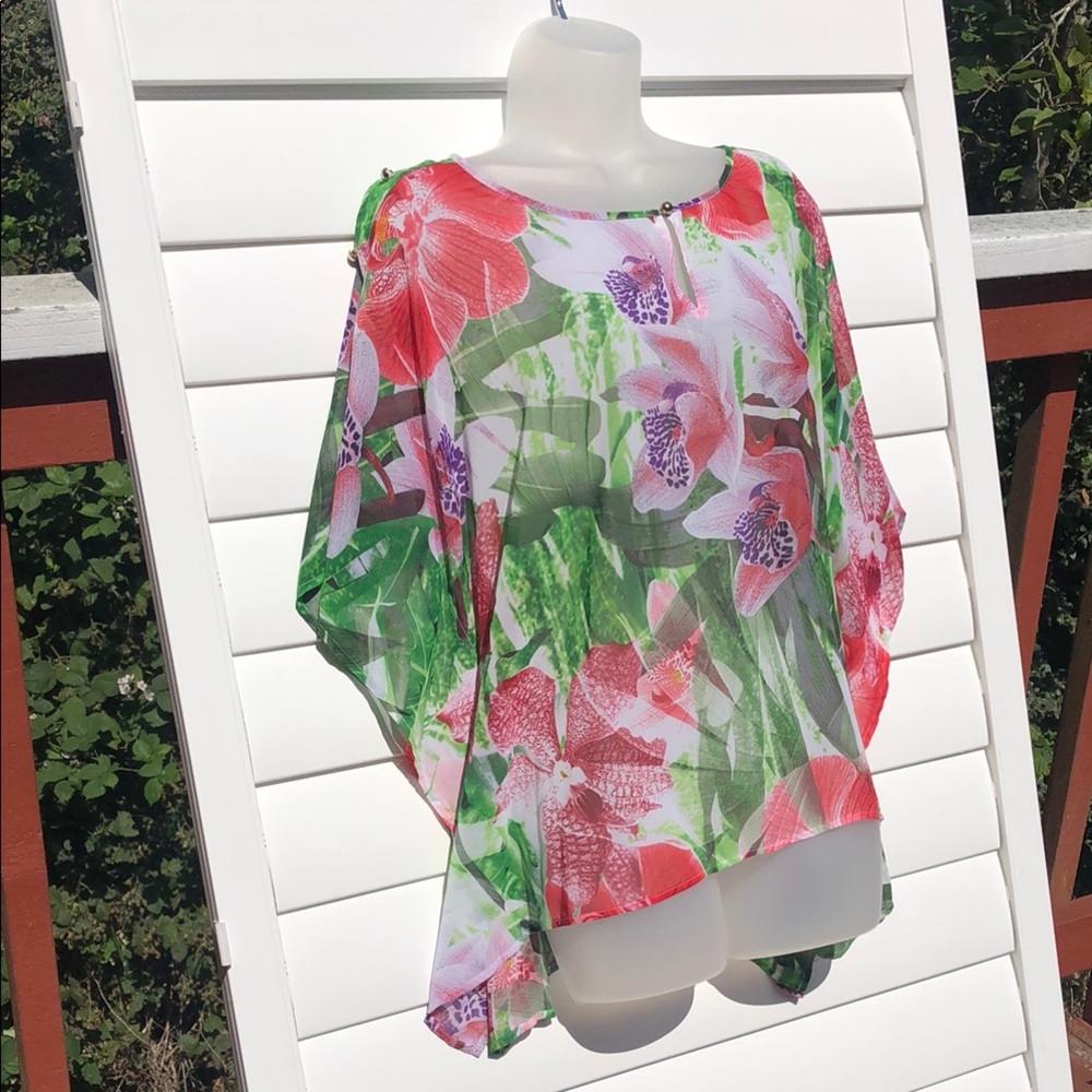 Jennifer Lopez Asymmetrical Dolman Sleeve Swim Coverup - Picture 3 of 10